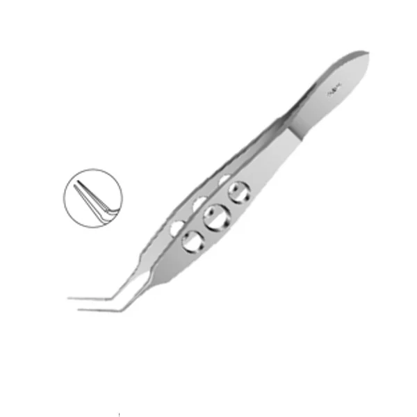 Kelmon McPherson Lens Holding Forceps Angled Very Delicate 11mm Long — Forceps & Clamps