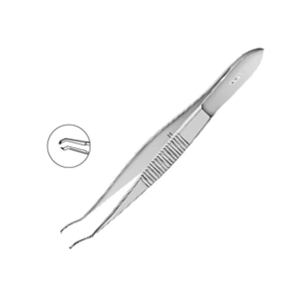 Lims 1x2 Teeth Extra Fine Forcep With Tying Platform – Jyoti Surgicals