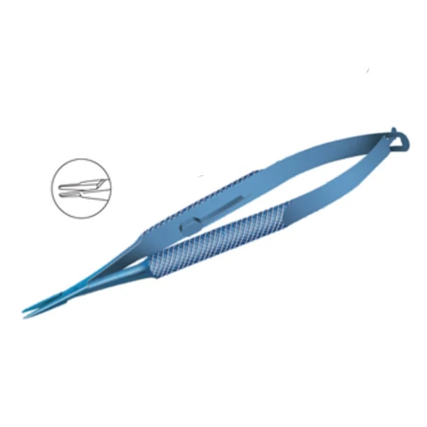 Needle Holding Barraquer Straight With Lock — Titanium Instruments
